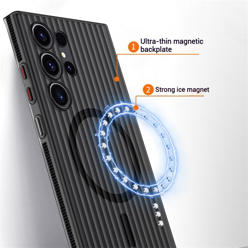 Load image into Gallery viewer, [Magsafe Compatible] Samsung Galaxy S25/Plus/Ultra - Matte Corrugated Anti-slip PC Essentials Series Case
