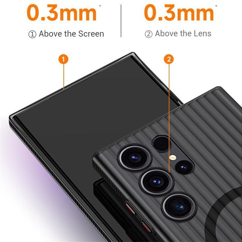Load image into Gallery viewer, [Magsafe Compatible] Samsung Galaxy S25/Plus/Ultra - Matte Corrugated Anti-slip PC Essentials Series Case
