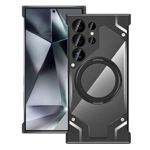 [Magsafe Compatible] Samsung galaxy S25 Ultra 5G (SM-S938) - Aluminum Alloy Anti-fall Frameless Magnetic Rotating Stand Case