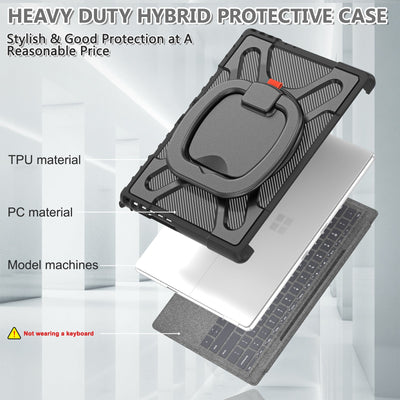 Microsoft Surface Pro 9 (2038) - 360 Degree Rotate Shockproof Heavy Duty Tough Stand Case Cover With Pen Holder - Polar Tech Australia
