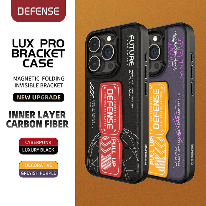Apple iPhone 15/15 Plus/15 Pro/Max Defense Lux Pro Bracket Military Grade Heave Duty Stand Case - Polar Tech Australia