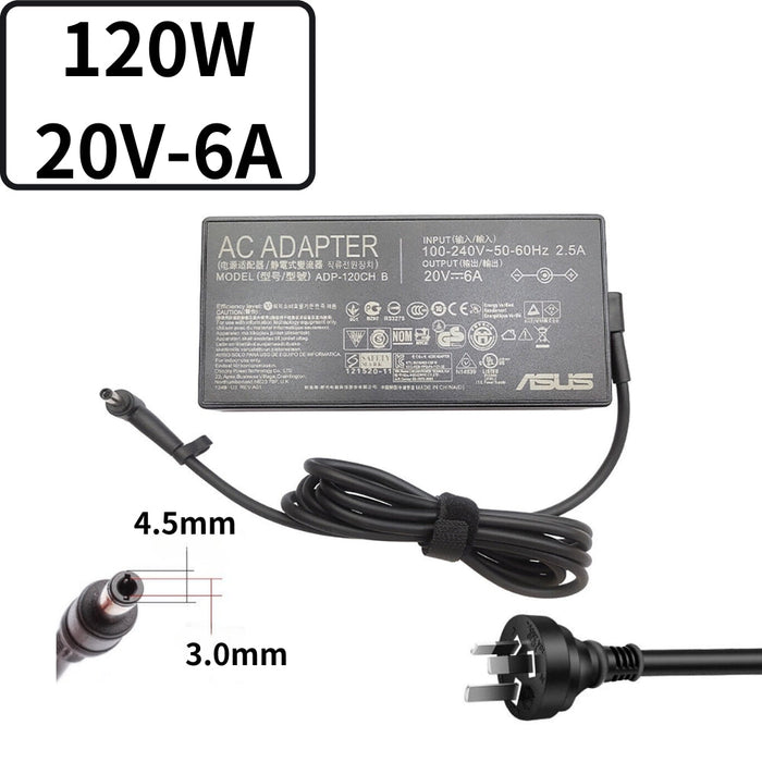 [20V-6A/120W][4.5x3.0] ASUS K3500PC Laptop AC Power Supply Adapter Charger - Polar Tech Australia