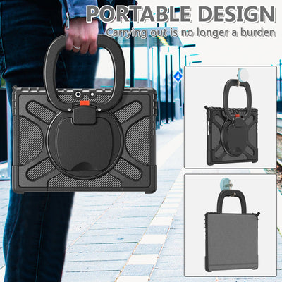 Microsoft Surface Pro 9 (2038) - 360 Degree Rotate Shockproof Heavy Duty Tough Stand Case Cover With Pen Holder - Polar Tech Australia