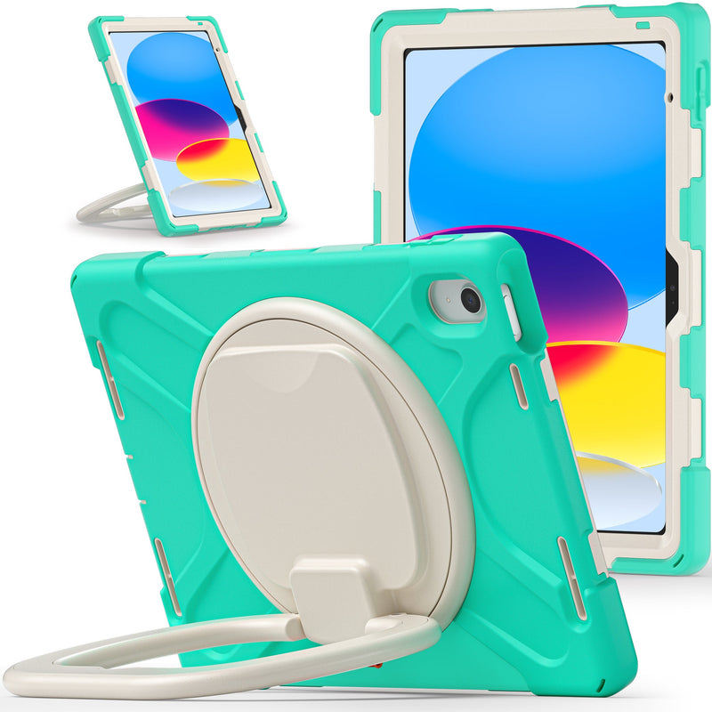 Load image into Gallery viewer, Apple 10th 2022 10.9“ EVA Kid Friendly Heavy Duty Ring Holder Stand Case - Polar Tech Australia
