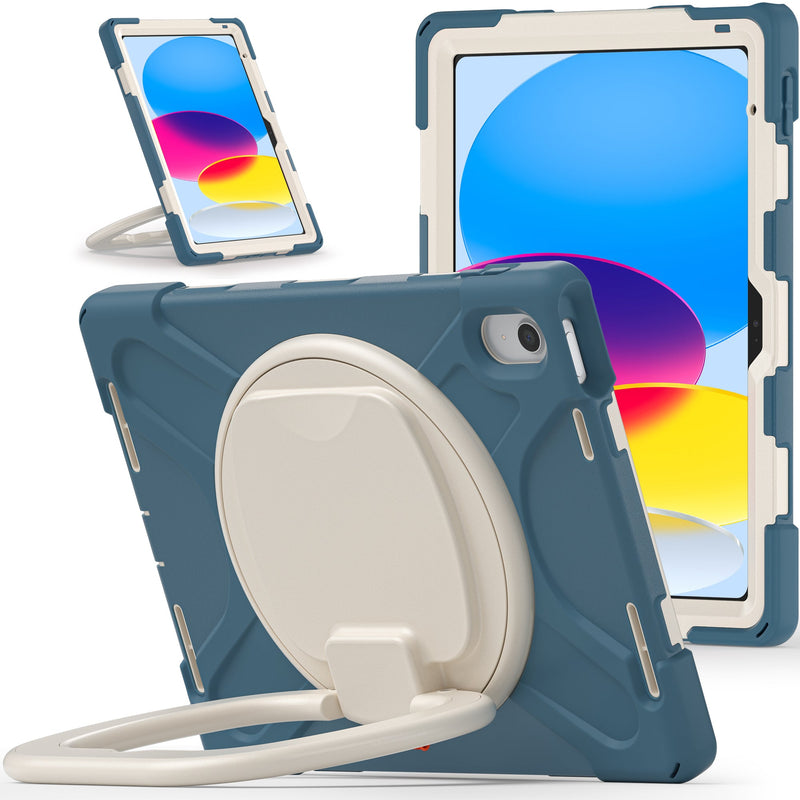 Load image into Gallery viewer, Apple 10th 2022 10.9“ EVA Kid Friendly Heavy Duty Ring Holder Stand Case - Polar Tech Australia
