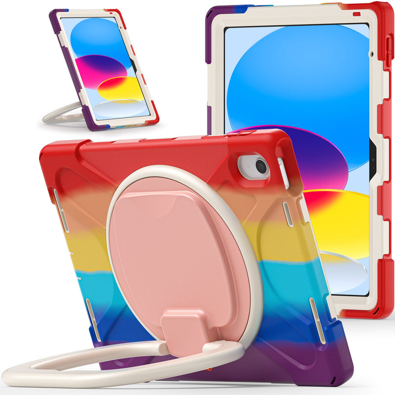 Load image into Gallery viewer, Apple 10th 2022 10.9“ EVA Kid Friendly Heavy Duty Ring Holder Stand Case - Polar Tech Australia
