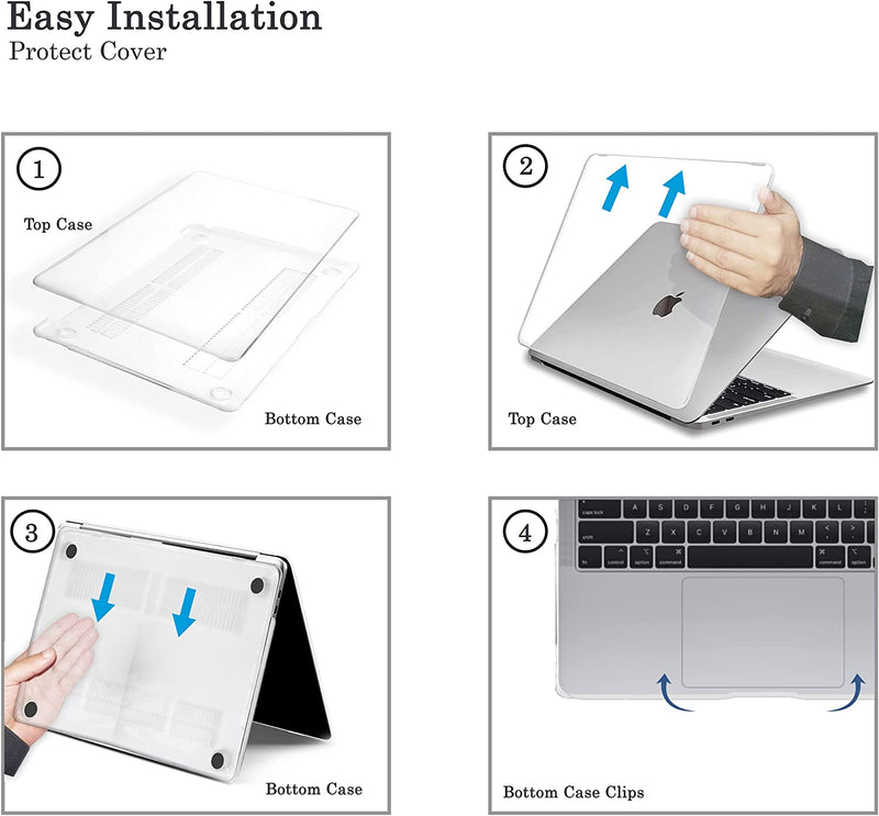 MacBook Pro 15 A1707 A1990 Transparent Clear Shockproof Heavy Duty Tough Case Cover