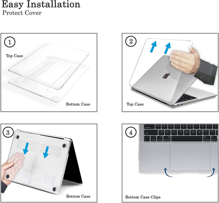 Apple MacBook Pro 15" A1707 & A1990 Transparent Clear Shockproof Heavy Duty Tough Case Cover - Polar Tech Australia
