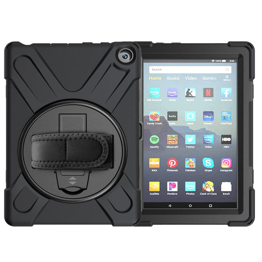 Amazon Kindle Fire 8 2020 Heavy Duty 360 Degree Rotate Stand Hand Strap Case - Polar Tech Australia