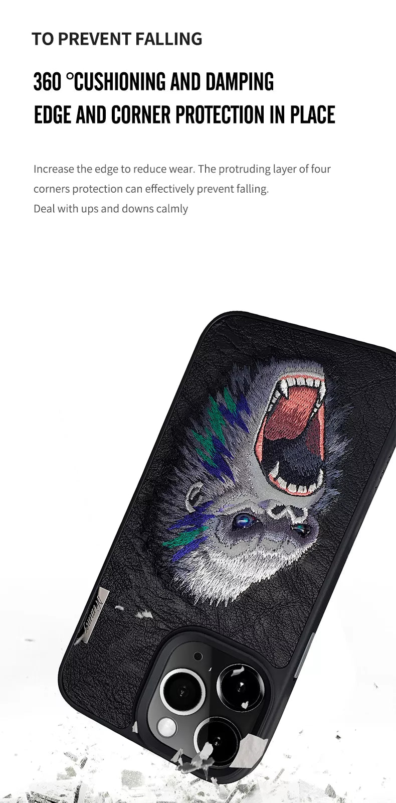 Load image into Gallery viewer, Nimmy Dazzling Series iPhone 13/14/15/Pro/Max Embroidery 3D Cool Case - Polar Tech Australia
