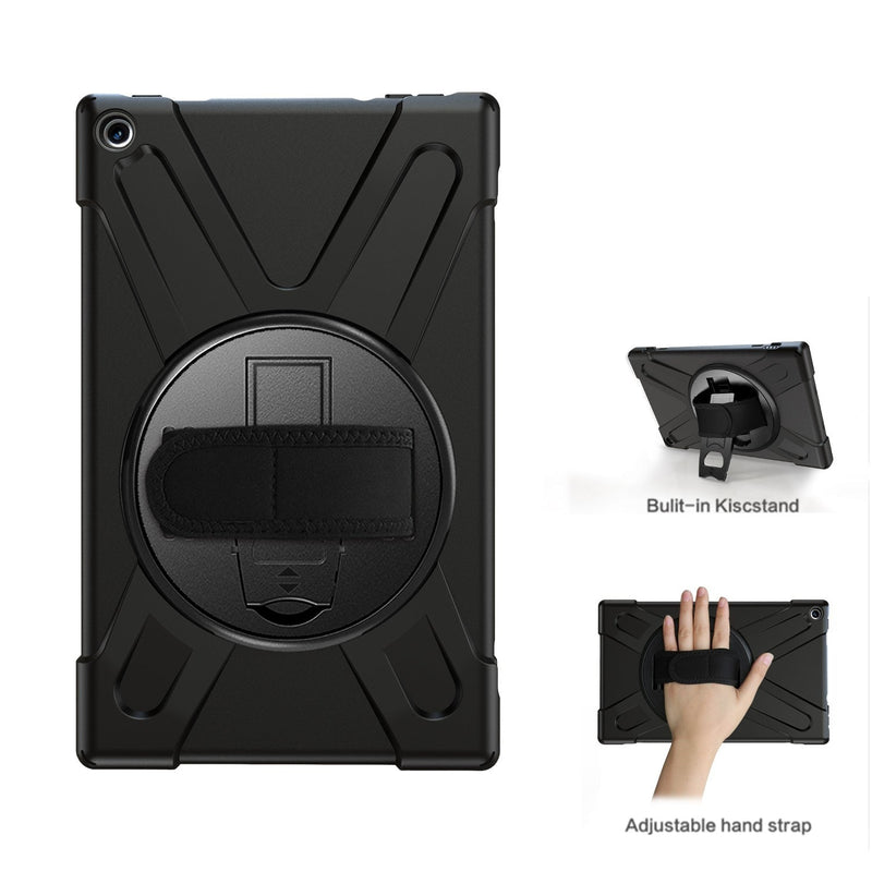 Load image into Gallery viewer, Amazon Fire HD 10 2017/2018/2019 Heavy Duty 360 Degree Rotate Stand Hand Strap Case - Polar Tech Australia
