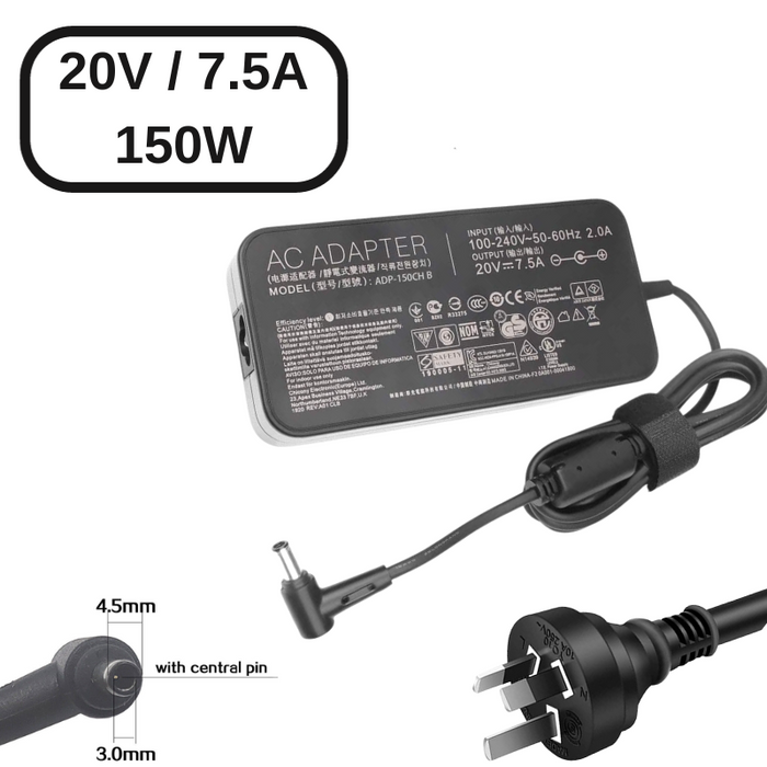 [20V-7.5A/150W][4.5x3.0] Asus ZenBook UX550GD AC power Supply Adapter Charger - Polar Tech Australia