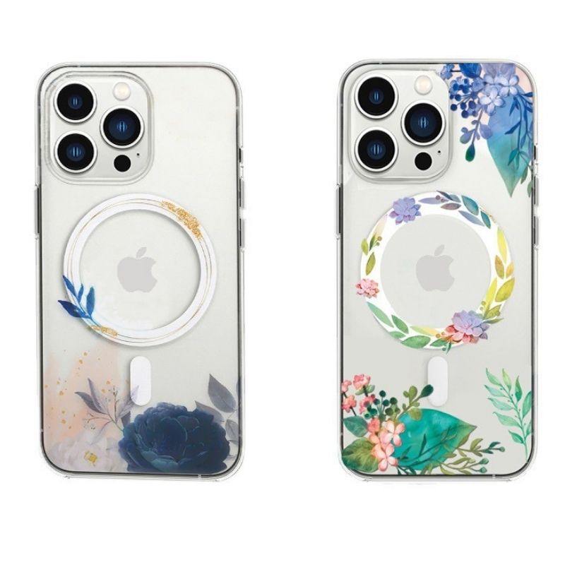 Load image into Gallery viewer, [MagSafe Compatible][Flower Series] Apple iPhone 15/15 Plus/15 Pro/Max Magnetic Transparent Case Cover - Polar Tech Australia
