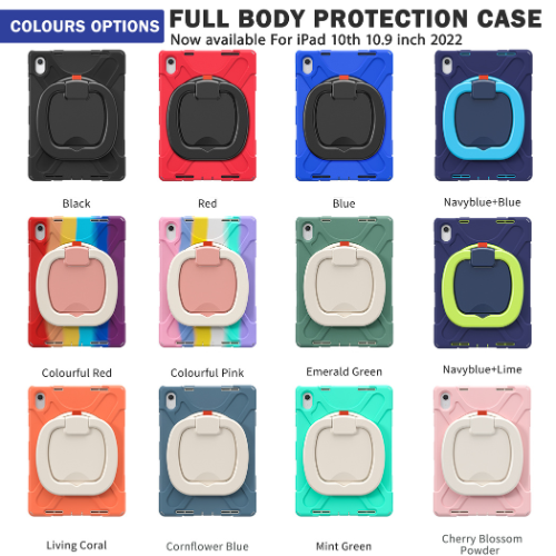 Apple 10th 2022 10.9“ EVA Kid Friendly Heavy Duty Ring Holder Stand Case - Polar Tech Australia