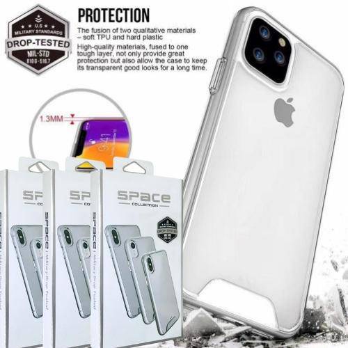 Apple iPhone 12/Mini/Pro/Max SPACE Transparent Rugged Clear Shockproof Case Cover - Polar Tech Australia