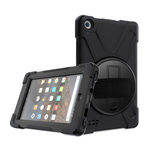 Amazon Kindle Fire 7 2017/2019 Heavy Duty 360 Degree Rotate Stand Hand Strap Case - Polar Tech Australia