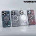 [Magsafe Compatible] Apple iPhone 15 Series Youngkit Technology Magnetic Series Futuristic Circuit Anti-Drop Case - Polar Tech Australia