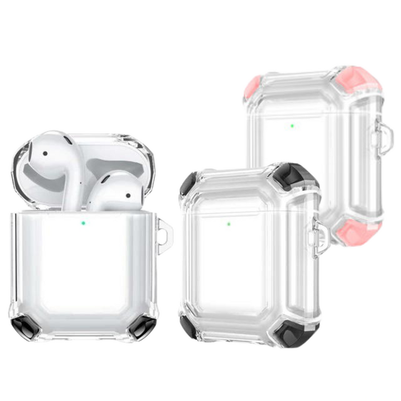 Load image into Gallery viewer, Apple AirPods 1 &amp; 2 Transparent Heavy Duty Protecive Case With Key Ring - Polar Tech Australia
