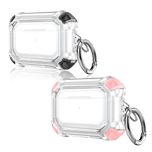 Apple AirPods Pro Transparent Heavy Duty Protecive Case With Key Ring - Polar Tech Australia