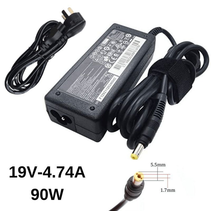 [19V-4.74A/90W][5.5x1.7 Yellow] Acer Acer Aspire 3 A315-32 Laptop AC Power Supply Adapter Charger - Polar Tech Australia