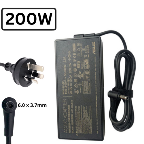 [20V-10A/200W][6.0x3.7] ASUS Rog Laptop Gaming Desktop PC AC Power Supply Adapter Charger - Polar Tech Australia