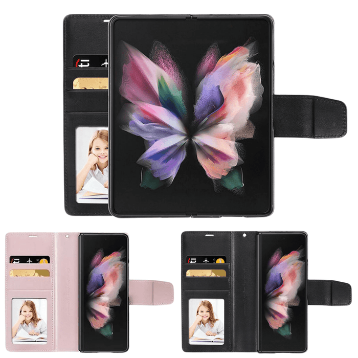 Samsung Galaxy Z Fold 3 (SM-F926) Hanman Wallet Flip Leather Case - Polar Tech Australia